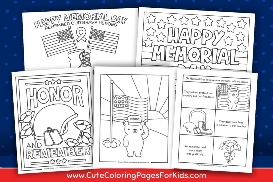 Memorial Day Coloring Pages (Free Printable PDFs) - Cute Coloring Pages