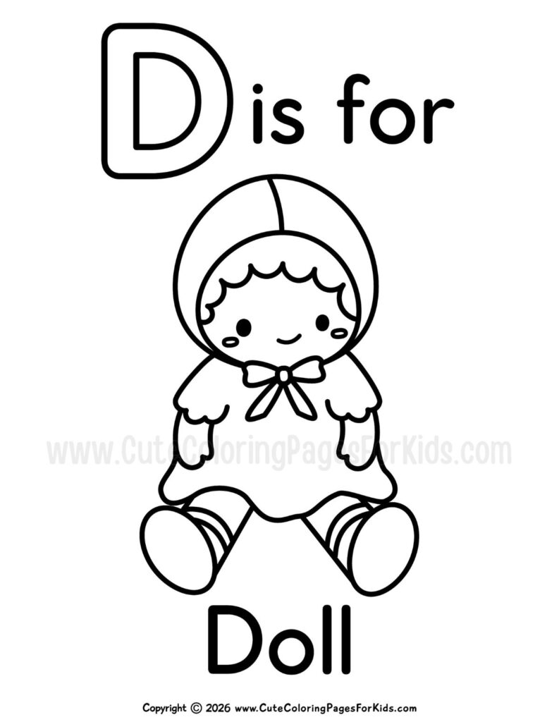 Letter D Coloring Pages (Free Printables) - Cute Coloring Pages For Kids
