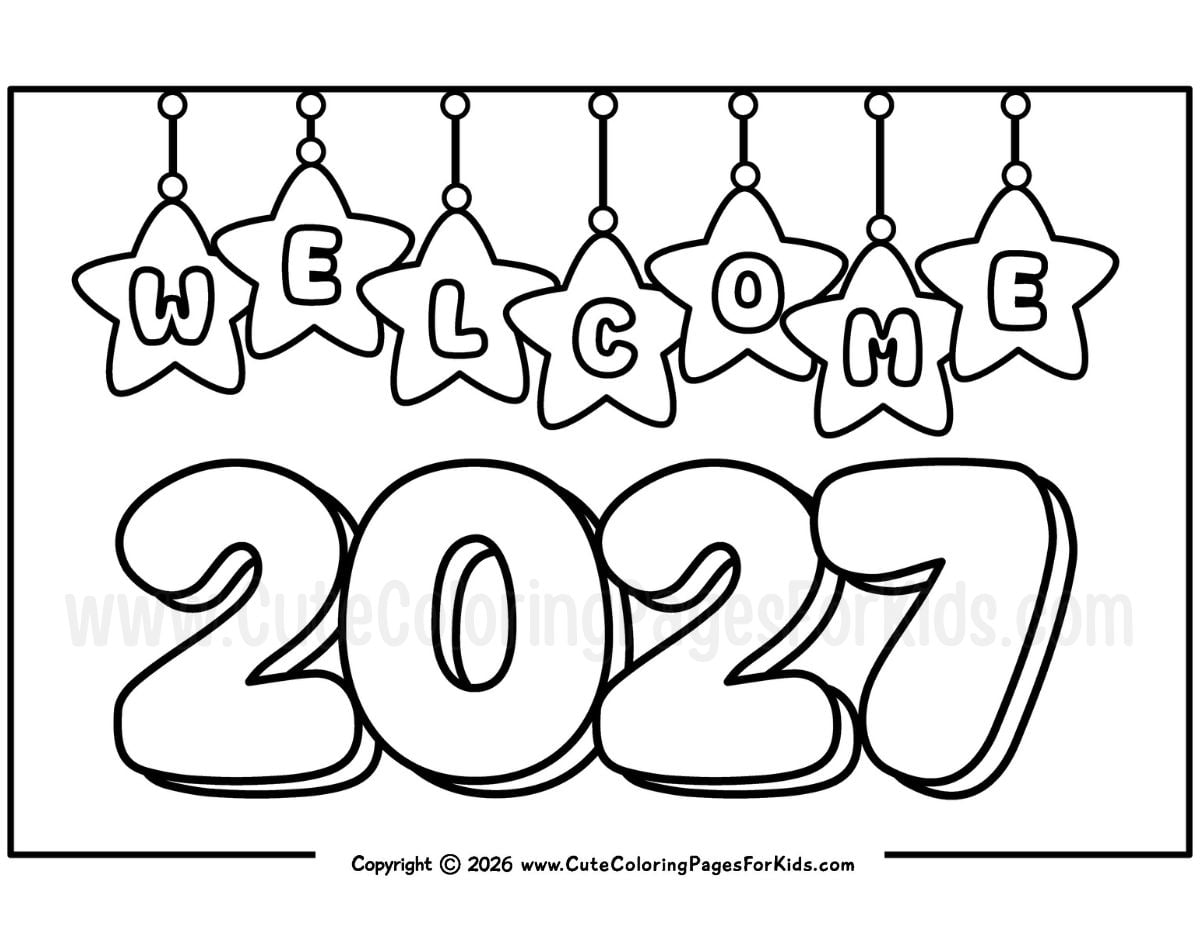 welcome 2027 coloring page